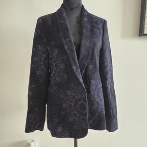 Desigual Navy Blue Jacquard Mandala Blazer, arty boho vibe